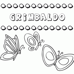 Grimbaldo: dibujos de los nombres para colorear, pintar e imprimir