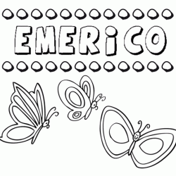 Emerico: dibujos de los nombres para colorear, pintar e imprimir