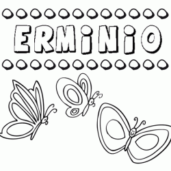 Erminio: dibujos de los nombres para colorear, pintar e imprimir