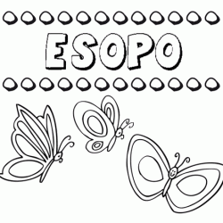 Esopo: dibujos de los nombres para colorear, pintar e imprimir