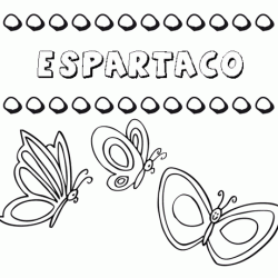 Espartaco: dibujos de los nombres para colorear, pintar e imprimir