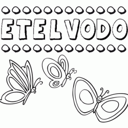 Etelvodo: dibujos de los nombres para colorear, pintar e imprimir