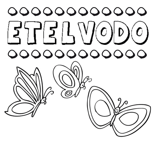 Etelvodo: dibujos de los nombres para colorear, pintar e imprimir