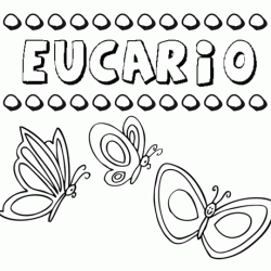 Eucario: dibujos de los nombres para colorear, pintar e imprimir