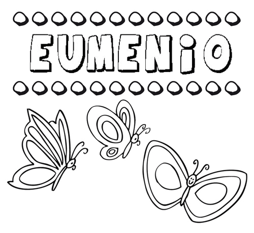 Eumenio: dibujos de los nombres para colorear, pintar e imprimir