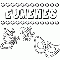 Eumenes: dibujos de los nombres para colorear, pintar e imprimir