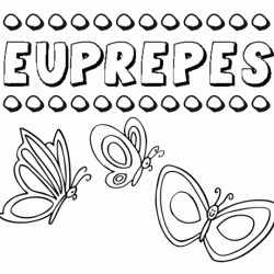 Euprepes: dibujos de los nombres para colorear, pintar e imprimir
