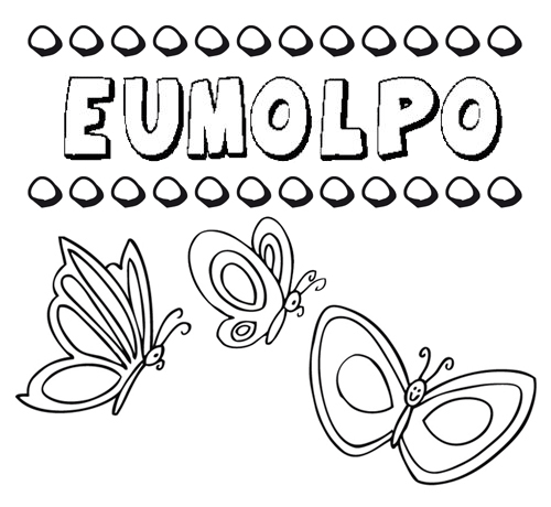 Eumolpo: dibujos de los nombres para colorear, pintar e imprimir