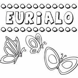 Euríalo: dibujos de los nombres para colorear, pintar e imprimir