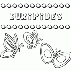 Eurípides: dibujos de los nombres para colorear, pintar e imprimir