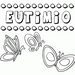 Eutimio: dibujos de los nombres para colorear, pintar e imprimir