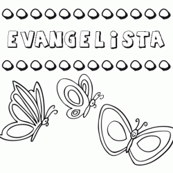 Evangelista: dibujos de los nombres para colorear, pintar e imprimir