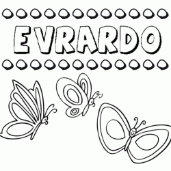 Evrardo: dibujos de los nombres para colorear, pintar e imprimir