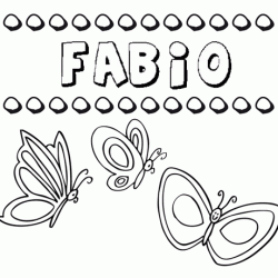 Fabio: dibujos de los nombres para colorear, pintar e imprimir