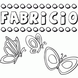 Fabricio: dibujos de los nombres para colorear, pintar e imprimir