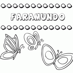 Faramundo: dibujos de los nombres para colorear, pintar e imprimir