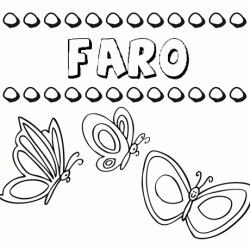 Faro: dibujos de los nombres para colorear, pintar e imprimir