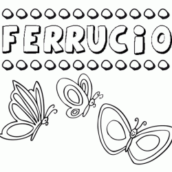 Ferrucio: dibujos de los nombres para colorear, pintar e imprimir