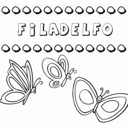 Filadelfo: dibujos de los nombres para colorear, pintar e imprimir