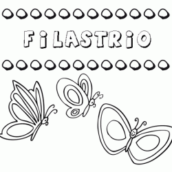 Filastrio: dibujos de los nombres para colorear, pintar e imprimir