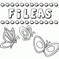 Fileas: dibujos de los nombres para colorear, pintar e imprimir