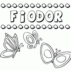 Fiodor: dibujos de los nombres para colorear, pintar e imprimir