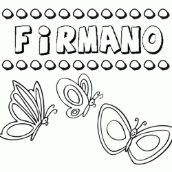 Firmano: dibujos de los nombres para colorear, pintar e imprimir
