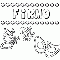 Firmo: dibujos de los nombres para colorear, pintar e imprimir