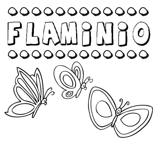 Flaminio: dibujos de los nombres para colorear, pintar e imprimir