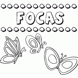 Focas: dibujos de los nombres para colorear, pintar e imprimir