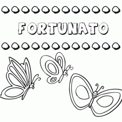 Fortunato: dibujos de los nombres para colorear, pintar e imprimir