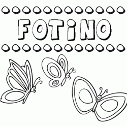 Fotino: dibujos de los nombres para colorear, pintar e imprimir