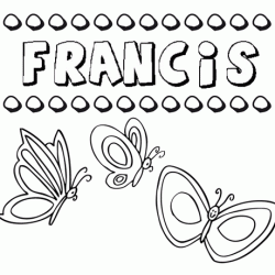 Francis: dibujos de los nombres para colorear, pintar e imprimir