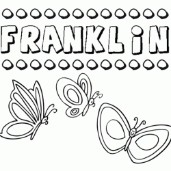 Franklin: dibujos de los nombres para colorear, pintar e imprimir