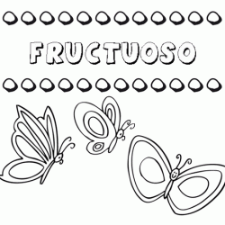 Fructuoso: dibujos de los nombres para colorear, pintar e imprimir