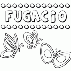 Fugacio: dibujos de los nombres para colorear, pintar e imprimir