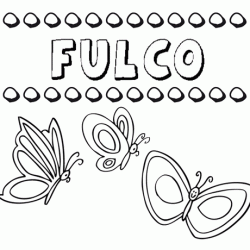 Fulco: dibujos de los nombres para colorear, pintar e imprimir