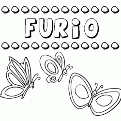 Furio: dibujos de los nombres para colorear, pintar e imprimir