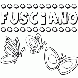 Fusciano: dibujos de los nombres para colorear, pintar e imprimir