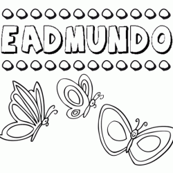 Eadmundo: dibujos de los nombres para colorear, pintar e imprimir