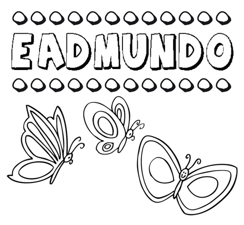 Eadmundo: dibujos de los nombres para colorear, pintar e imprimir