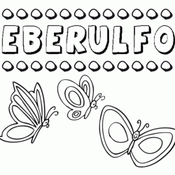 Eberulfo: dibujos de los nombres para colorear, pintar e imprimir