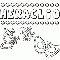 Heraclio: dibujos de los nombres para colorear, pintar e imprimir