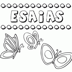 Esaías: dibujos de los nombres para colorear, pintar e imprimir