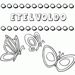 Etelvoldo: dibujos de los nombres para colorear, pintar e imprimir