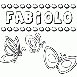 Fabiolo: dibujos de los nombres para colorear, pintar e imprimir