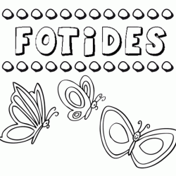 Fotides: dibujos de los nombres para colorear, pintar e imprimir