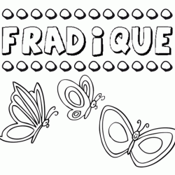 Fradique: dibujos de los nombres para colorear, pintar e imprimir