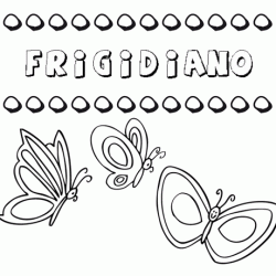 Frigidiano: dibujos de los nombres para colorear, pintar e imprimir