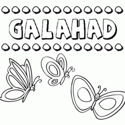 Galahad: dibujos de los nombres para colorear, pintar e imprimir